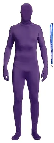 Green Alien Full-Hood Suit in Dark Purple