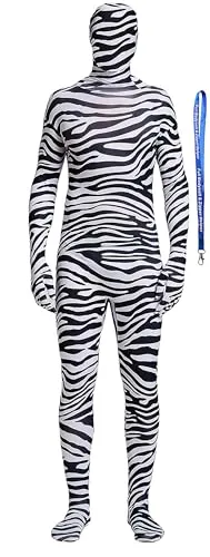 Green Alien Full-Hood Suit in Zebra