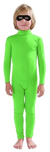Kids' Suit, Bare Hands and Feet in Lime Green