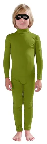 Kids' Suit, Bare Hands and Feet in Olive Green