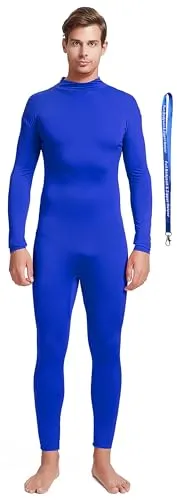 Men's Suit, No Hood, Bare Hands and Feet in Blue