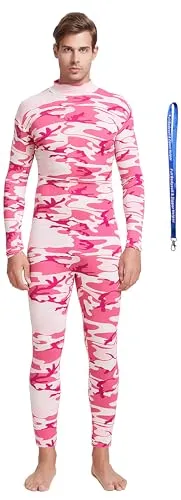 Men's Suit, No Hood, Bare Hands and Feet in Camo Pink