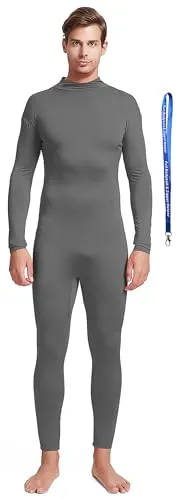 Men's Suit, No Hood, Bare Hands and Feet in Dark Grey