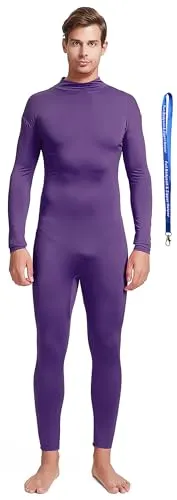Men's Suit, No Hood, Bare Hands and Feet in Dark Purple