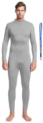 Men's Suit, No Hood, Bare Hands and Feet in Grey