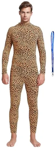 Men's Suit, No Hood, Bare Hands and Feet in Leopard