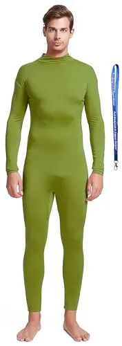 Men's Suit, No Hood, Bare Hands and Feet in Olive Green
