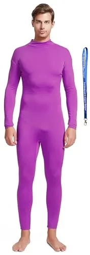 Men's Suit, No Hood, Bare Hands and Feet in Purple