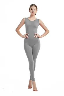 Women's Sleeveless Unitard in Grey