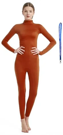 Women's Suit, Bare Hands and Feet in Brown
