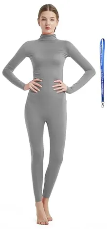 Women's Suit, Bare Hands and Feet in Grey