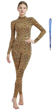 Women's Suit, Bare Hands and Feet in Leopard