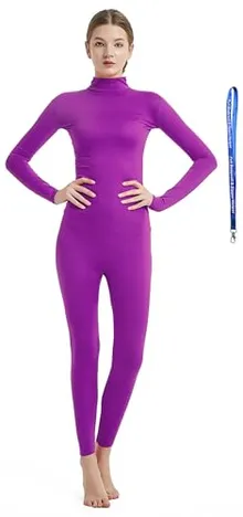 Women's Suit, Bare Hands and Feet in Purple