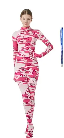 Women's Suit, No Hood in Camo Pink