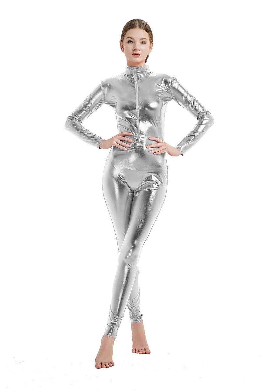 Women's Shiny Metallic Bodysuit